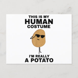 Carte Postale Drôle C'est mon costume humain Je suis vraiment un