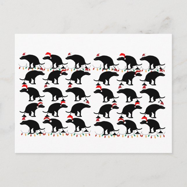 Carte Postale Drôle Chien foutu de Noël (Devant)