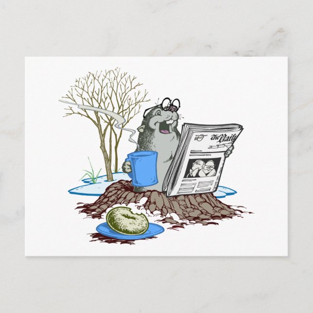 Carte Postale Drôle Chillin' Out Groundhog (Devant)