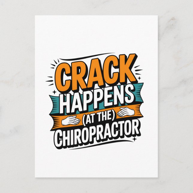 Carte Postale Drôle Chiropratique Citation Spine Crack Humour (Devant)
