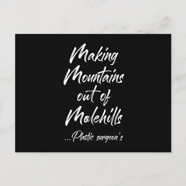 Carte Postale Drôle Chirurgien En Plastique Dit Chirurgie Cosmét (Devant)