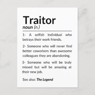 Carte Postale Drôle collègue d'adieu, collègue quittant son empl