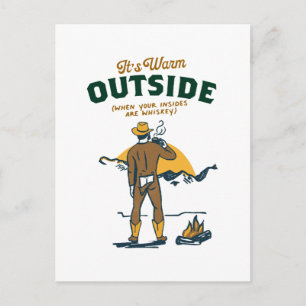 Carte Postale Drôle Cowboy Boire Whiskey