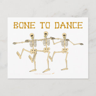 Carte Postale Drôle Dansant Skeletons Oone To Dance Dessin
