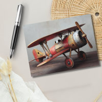 Drôle d'avion biplan vintage personnalisé pour ann