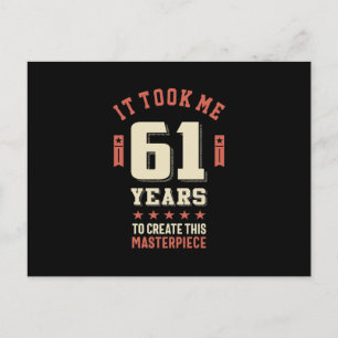 Carte Postale Drôle de 61 ans - Cadeau pour 61e anniversaire