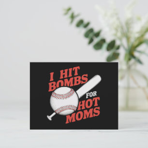 Carte Postale Drôle de baseball rétro Je frappe des bombes pour