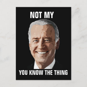 CARTE POSTALE DRÔLE DE JOE BIDEN