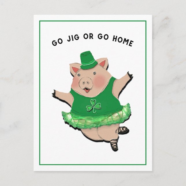 Carte postale drôle de la Saint-Patrick (Devant)