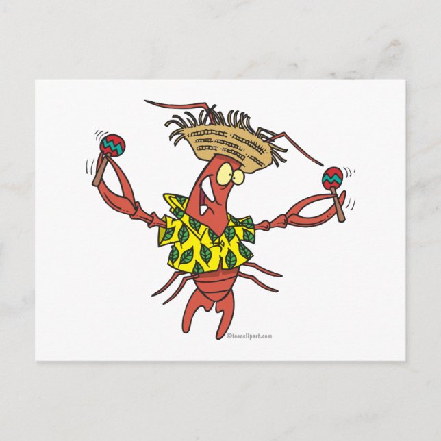 Carte Postale drôle de langouste (Devant)