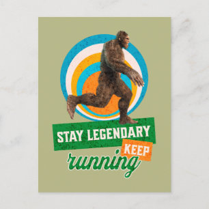Carte Postale Drôle de motivation de course de Bigfoot