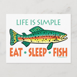 Carte Postale Drôle de pêche de dire