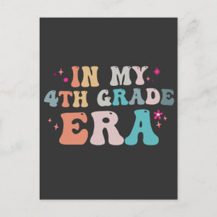 Carte Postale Drôle de retour à l'école Dans mon professeur de 4