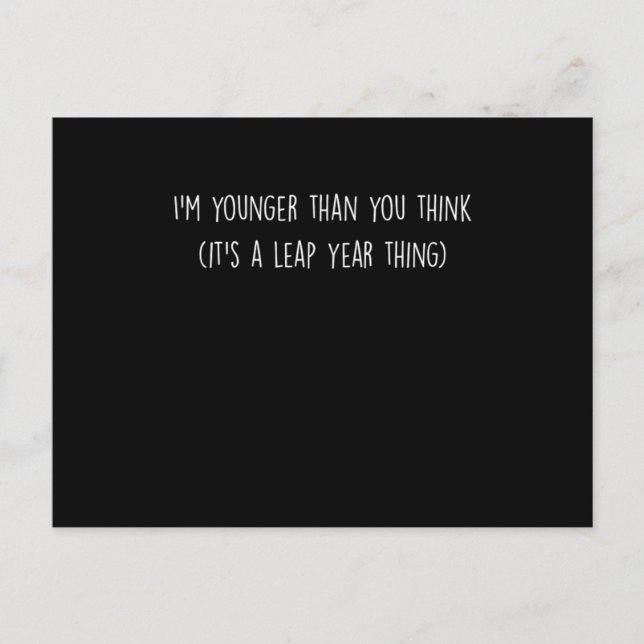 Carte Postale Drôle de sauteur Déclaration de bébé année bissext (Devant)