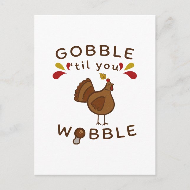 Carte Postale Drôle de Thanksgiving - GLouglouter JUSQU'À CE QUE (Devant)