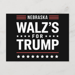 Carte Postale Drôle de Trump Vance Walz pour Trump Nebraska