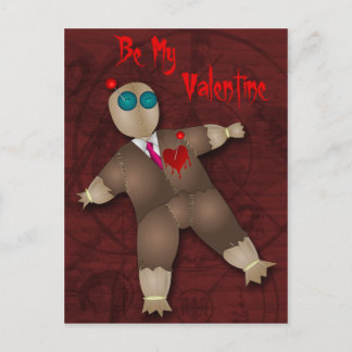 Carte postale drôle de Valentine d'amour de vaudou