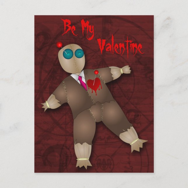 Carte postale drôle de Valentine d'amour de vaudou (Devant)