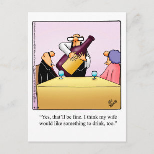 Carte postale drôle de vin "Spectickles"