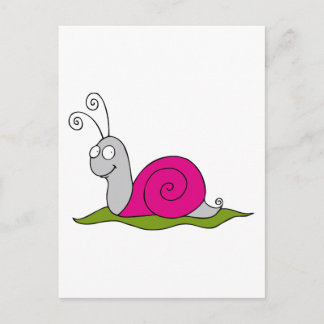 Carte Postale drôle d'escargot