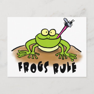 Carte Postale Drôle dessin de grenouille