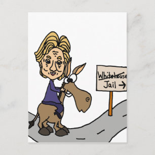 Carte Postale Drôle dessin politique anti-Hillary