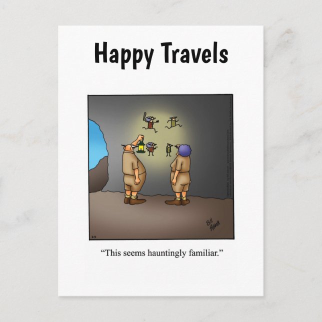 Carte postale drôle d'humour de voyage (Devant)