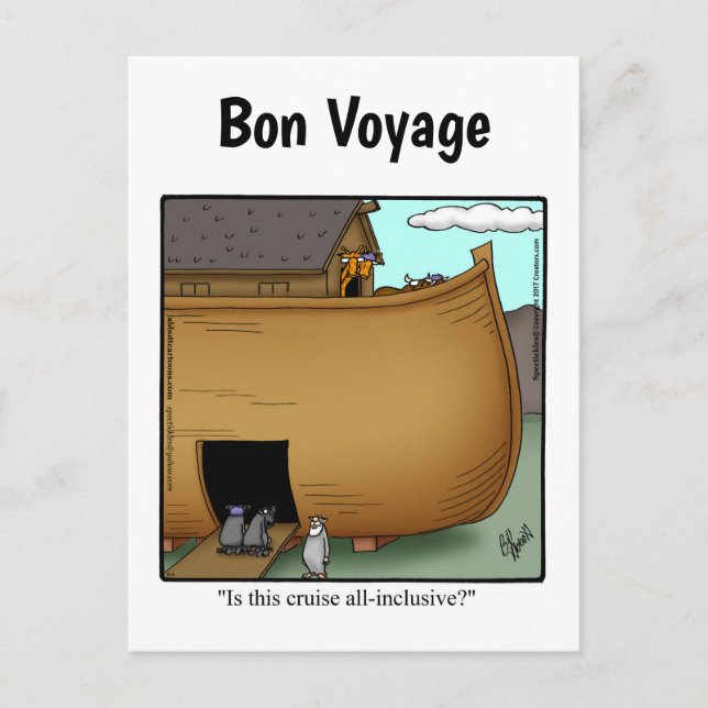 Carte postale drôle d'humour de voyage (Devant)