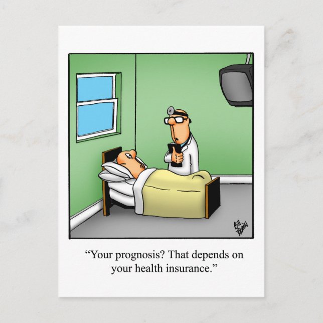 Carte postale drôle d'humour pour un prompt rétabl (Devant)