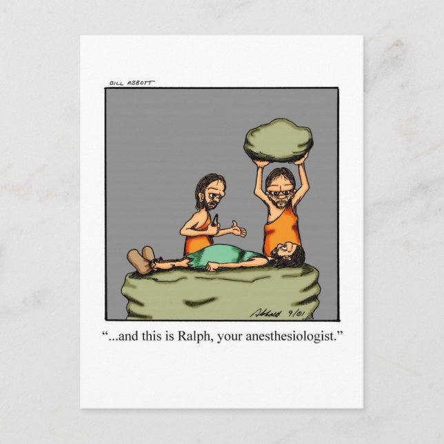 Carte postale drôle d'humour pour un rétablissemen (Devant)