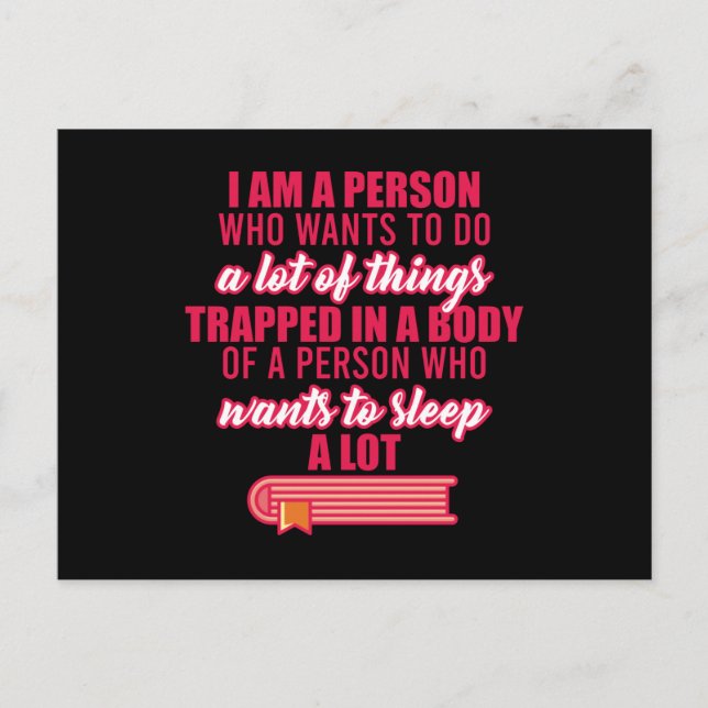 Carte Postale Drôle Dit Office Lazy Worker Procrastination (Devant)