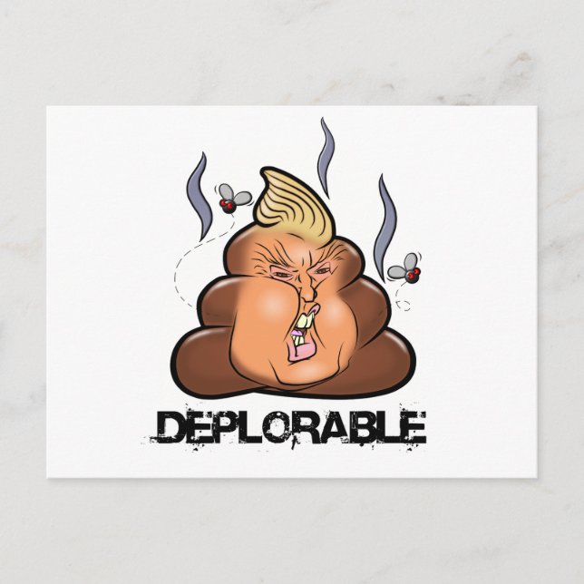 Carte Postale Drôle Donald Trump - Trumpy-Poo Poo Icon Emoji (Devant)