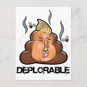 Carte Postale Drôle Donald Trump - Trumpy-Poo Poo Icon Emoji
