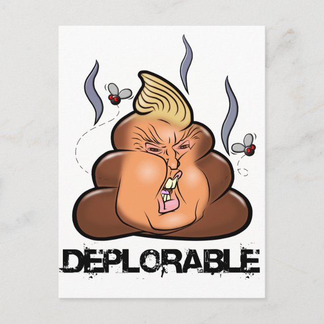 Carte Postale Drôle Donald Trump - Trumpy-Poo Poo Icon Emoji (Devant)