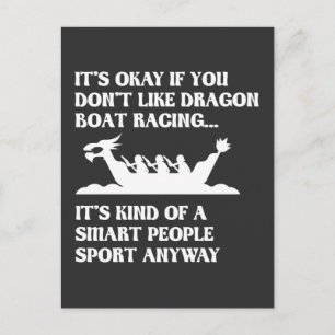 Carte Postale Drôle Dragon Boat Racing Humour de la ligne de nav