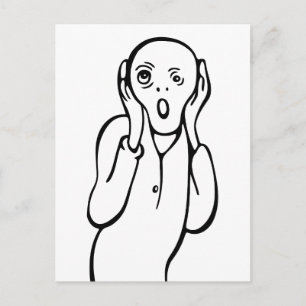 Carte Postale Drôle Edvard Munch Cri Parodie Caricature