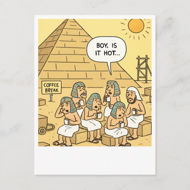 Carte postale Drôle Egyptian Coffee Break (Devant)