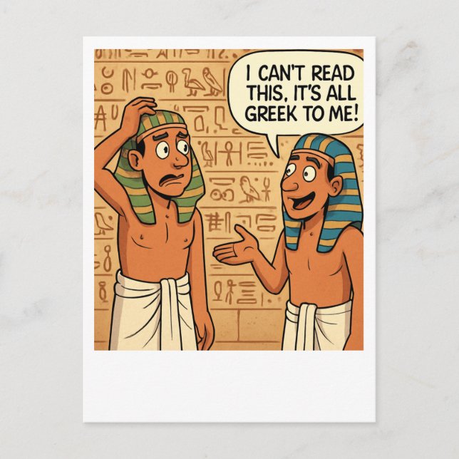 Carte postale Drôle Egyptian Greek Joke (Devant)