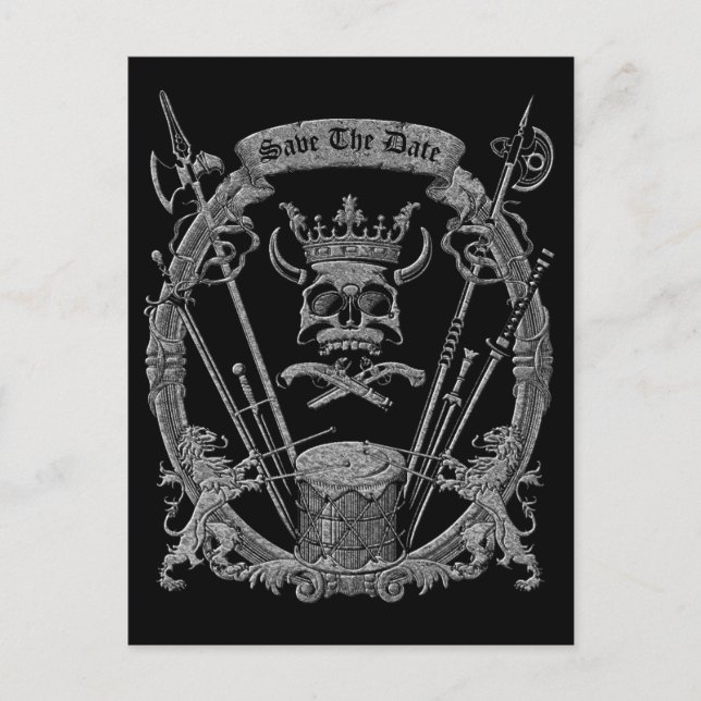 Carte Postale Drôle Enregistrer La Date (Devant)