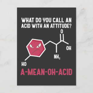 Carte Postale Drôle Enseignant en Chimie Laboratoire Amino Acid