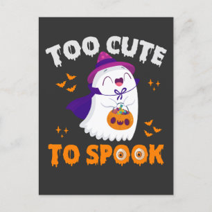 Carte Postale Drôle Épouvantable Groovy Halloween Trop Mignon po