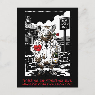 Carte postale drôle et mignonne de la Saint-Valent