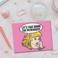 Drôle Fille Féministe Rétro Pop Art Rose Politique
