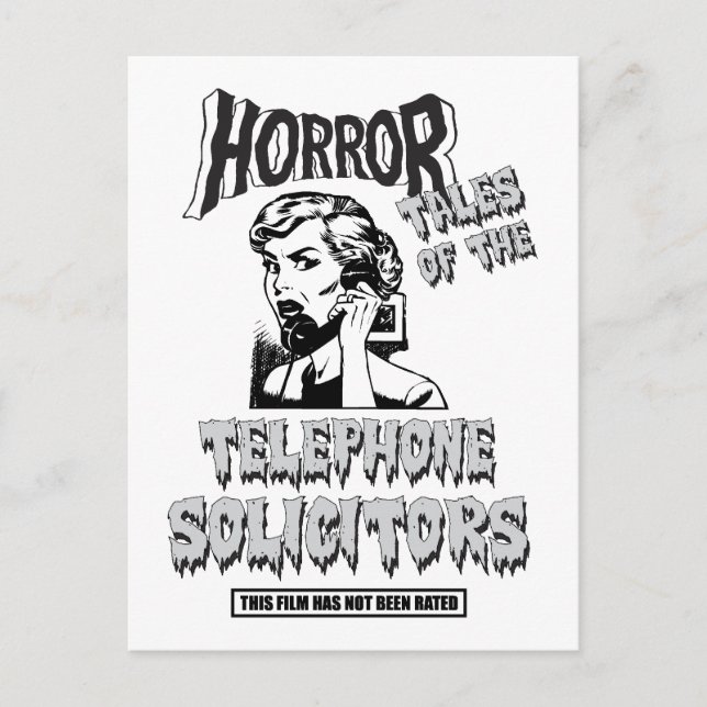 Carte Postale Drôle film d'horreur Vintage (Devant)