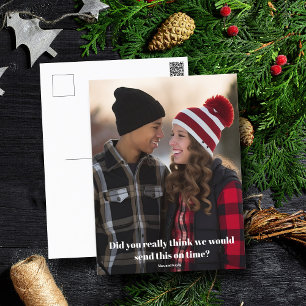 Carte Postale Drôle fin Noël Famille Photo Vacances Belé