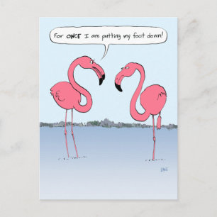 Carte Postale Drôle Flamants roses Roses Dessin Dessin Dessin Qu
