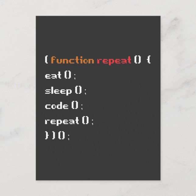 Carte Postale Drôle Fonction d'informaticien codeur programmeur (Devant)