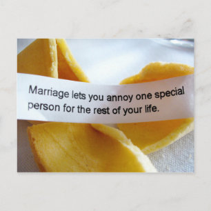 Carte Postale Drôle fortune Cookie Mariage Plaisanterie
