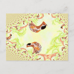 Carte Postale Drôle Hazel Grouse Illustration Collage