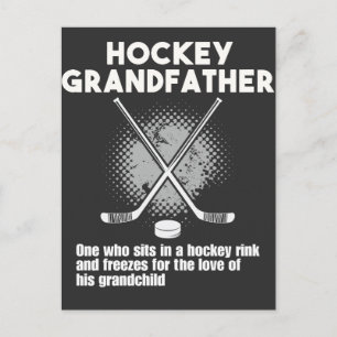Carte Postale Drôle Hockey sur glace Grandfather gel pour le gra
